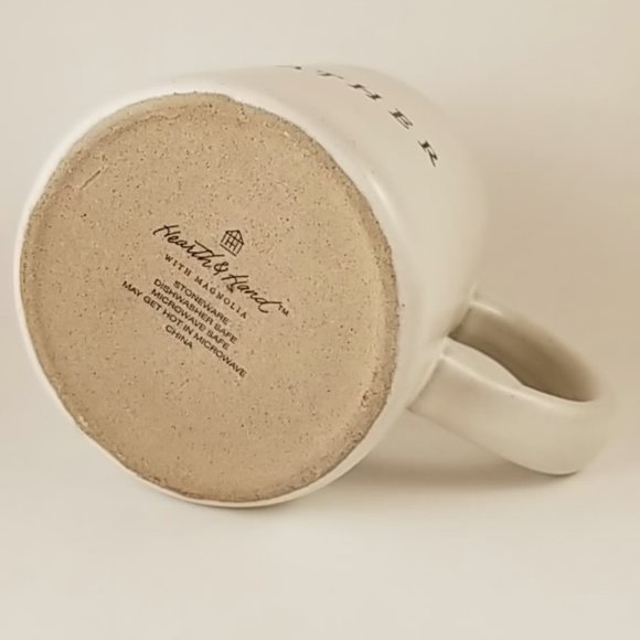 “GATHER” Rustic Farmhouse Stoneware mug by Hearth and Hand with Magnolia - Picture 6 of 8